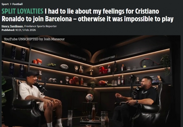 太阳报回顾大博阿滕采访：被巴萨要求称梅西最佳，否则就无法踢球